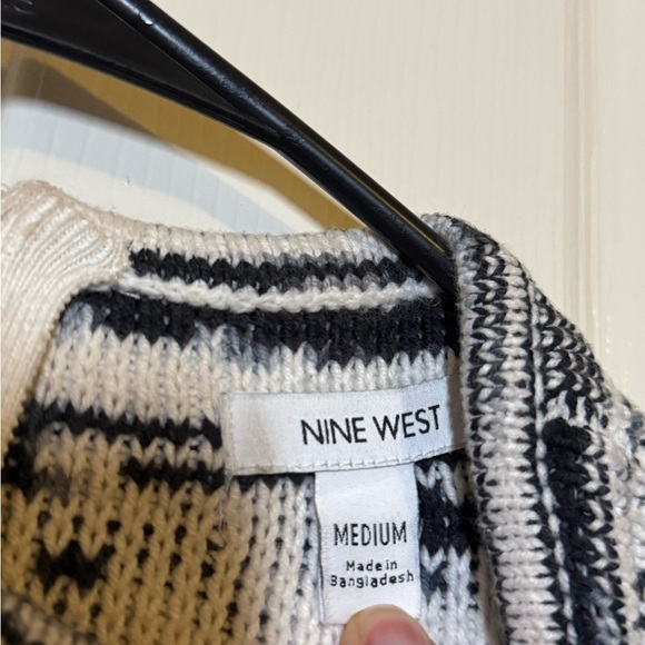 Nine West Monochrome Patterned Sweatshirt - Picture 6 of 9